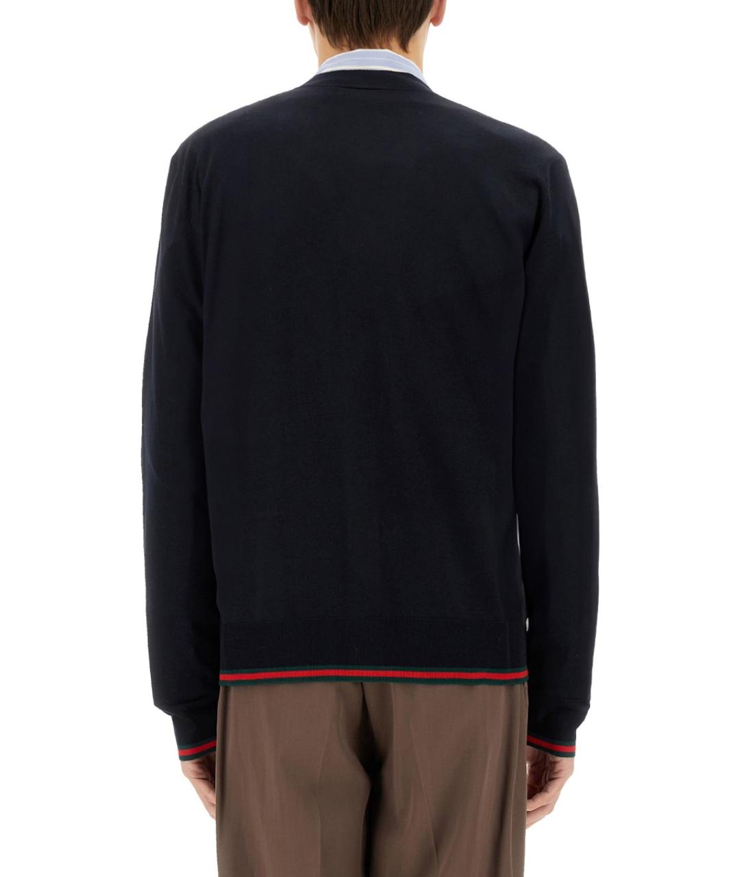 GUCCI Синий шерстяной джемпер / свитер, фото 4