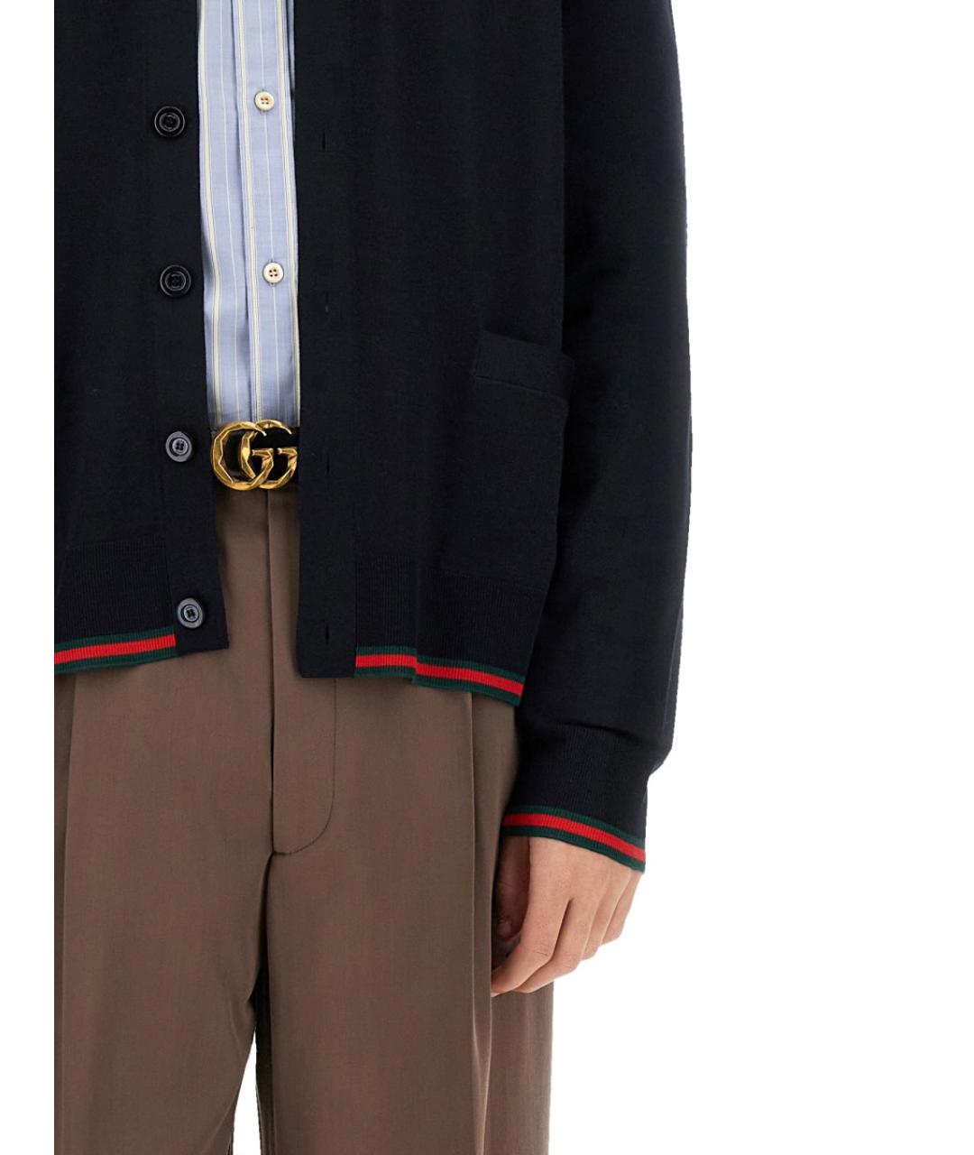 GUCCI Синий шерстяной джемпер / свитер, фото 5