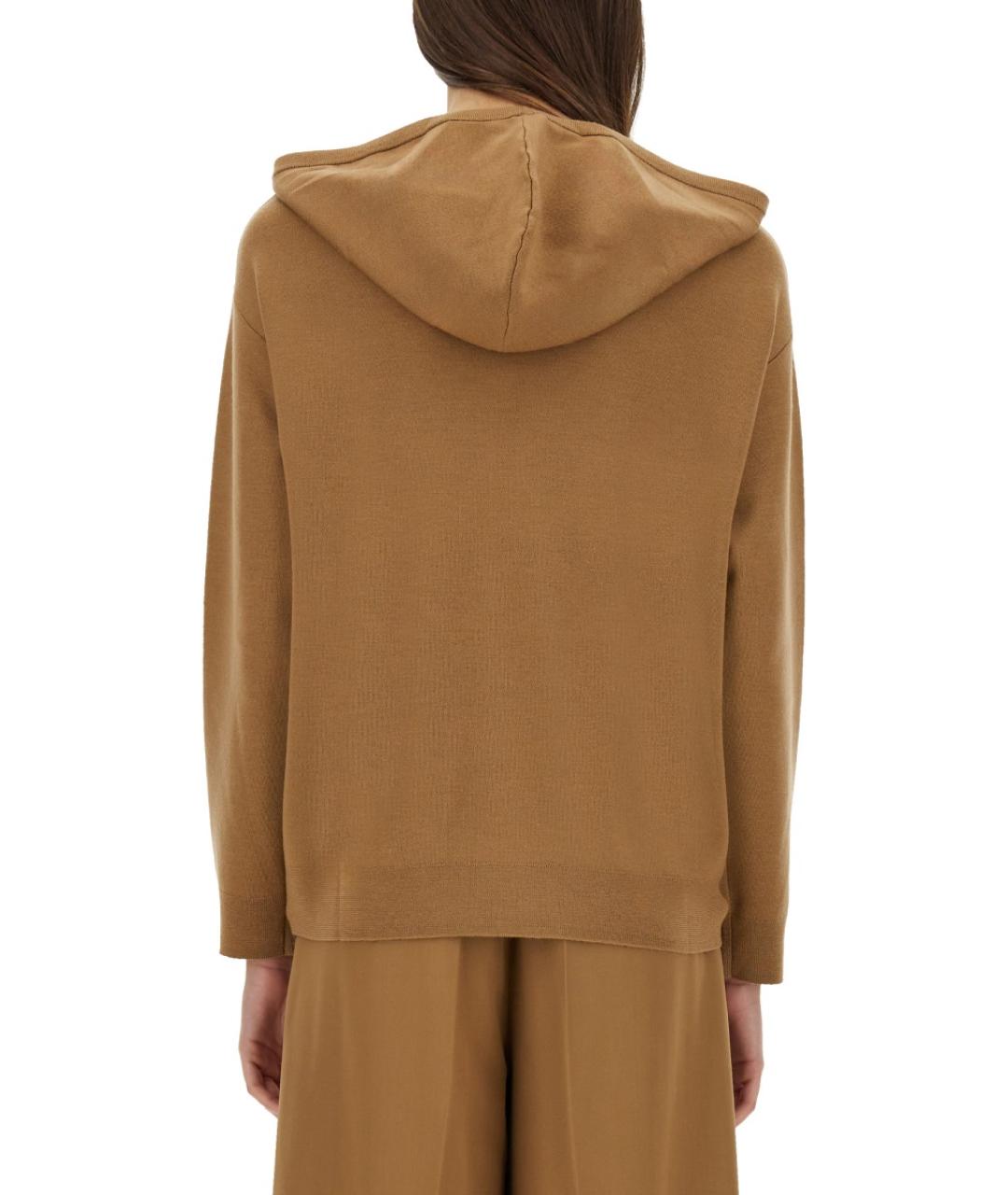 MAX MARA Бежевый шерстяной джемпер / свитер, фото 4