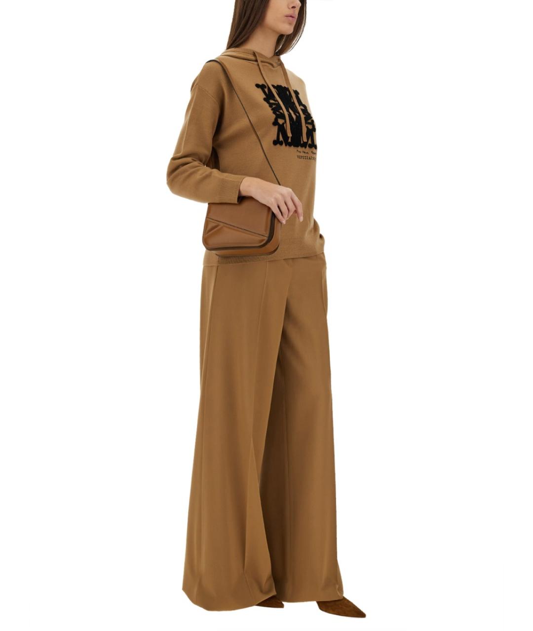 MAX MARA Бежевый шерстяной джемпер / свитер, фото 3