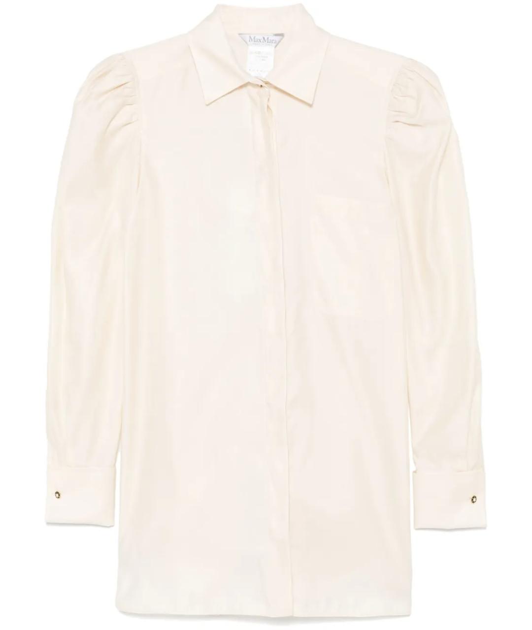 MAX MARA Белая хлопковая рубашка, фото 1
