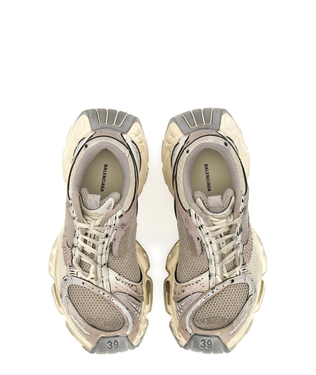 BALENCIAGA Бежевые текстильные кроссовки, фото 6