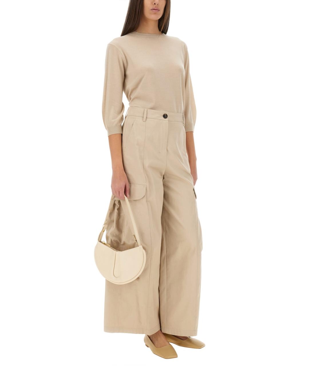 'S MAX MARA Бежевый шерстяной джемпер / свитер, фото 3