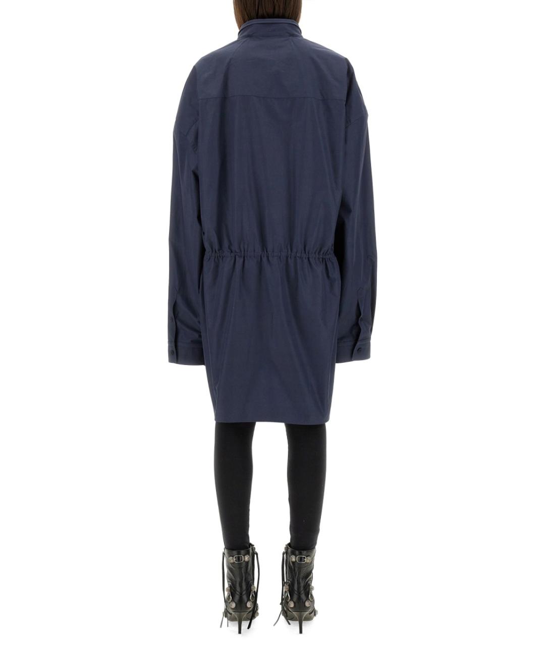 BALENCIAGA Темно-синее хлопковое повседневное платье, фото 4