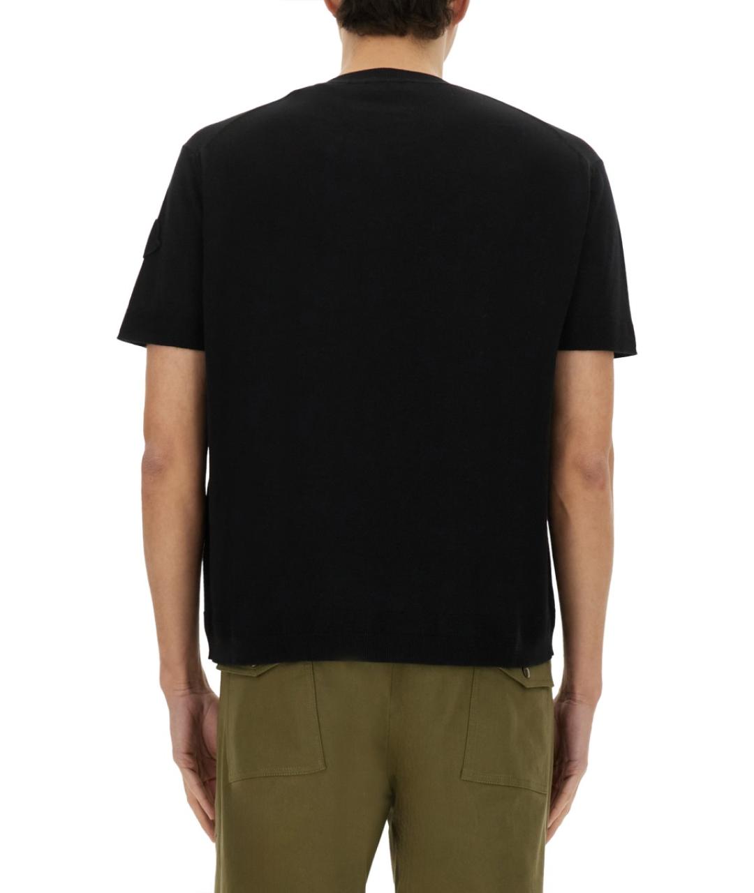 MONCLER Черный хлопковый джемпер / свитер, фото 4