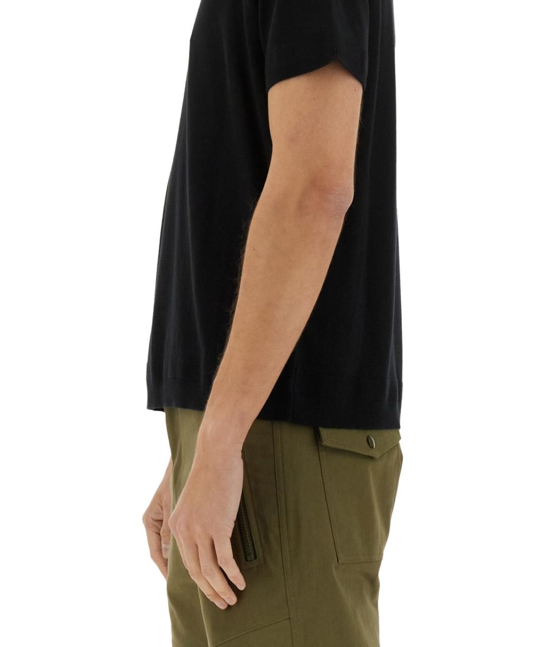 MONCLER Черный хлопковый джемпер / свитер, фото 5