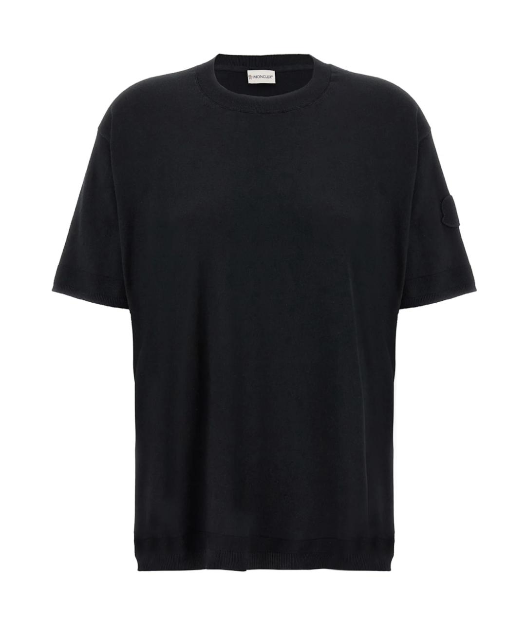 MONCLER Черный хлопковый джемпер / свитер, фото 1