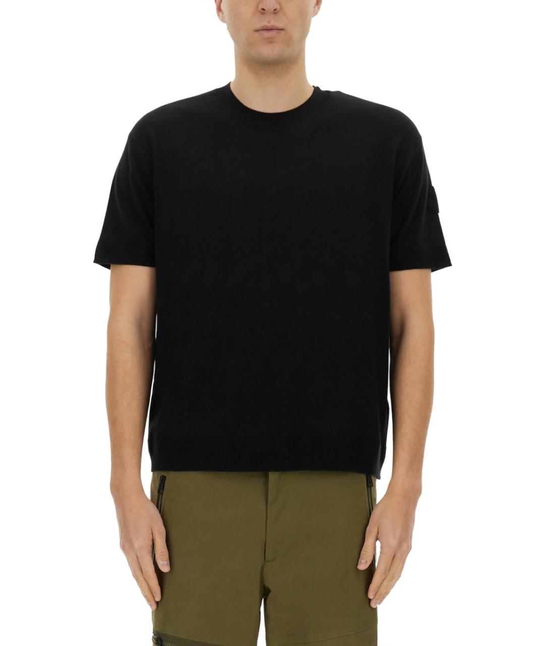 MONCLER Черный хлопковый джемпер / свитер, фото 2