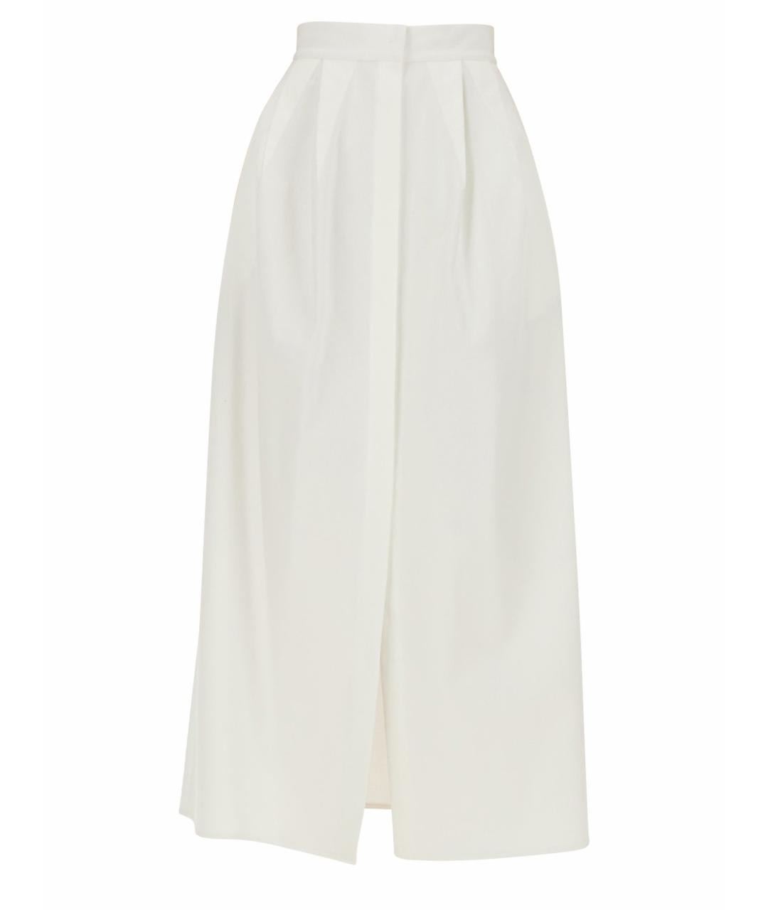 MAX MARA Белая хлопковая юбка макси, фото 1