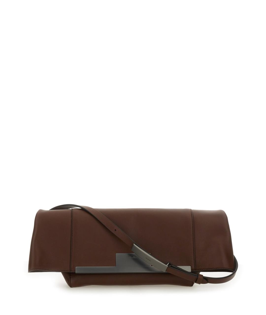 MAX MARA Коричневая кожаная сумка через плечо, фото 3