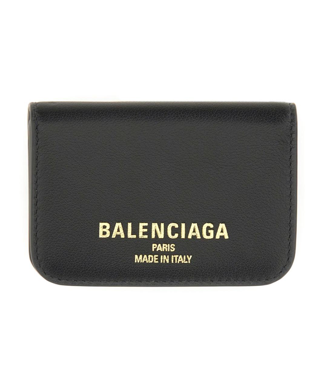 BALENCIAGA Черный кожаный кошелек, фото 1