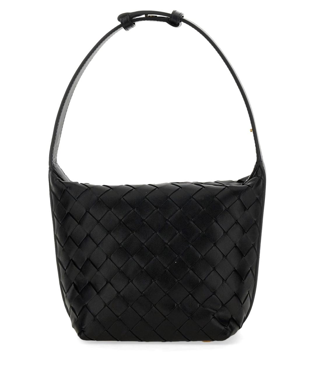 BOTTEGA VENETA Черная кожаная сумка тоут, фото 2