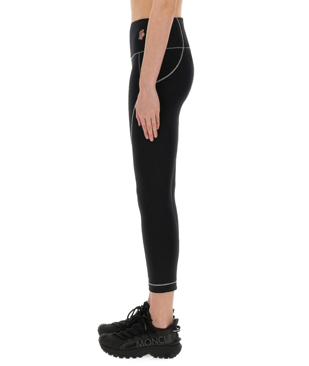 MONCLER GRENOBLE Черные полиамидовые леггинсы и велосипедки, фото 5
