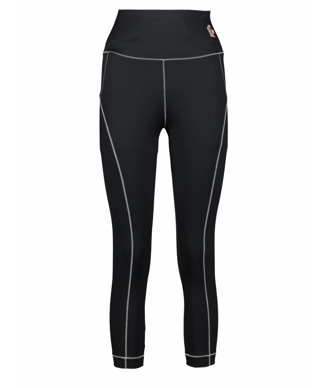 MONCLER GRENOBLE Черные полиамидовые леггинсы и велосипедки, фото 1