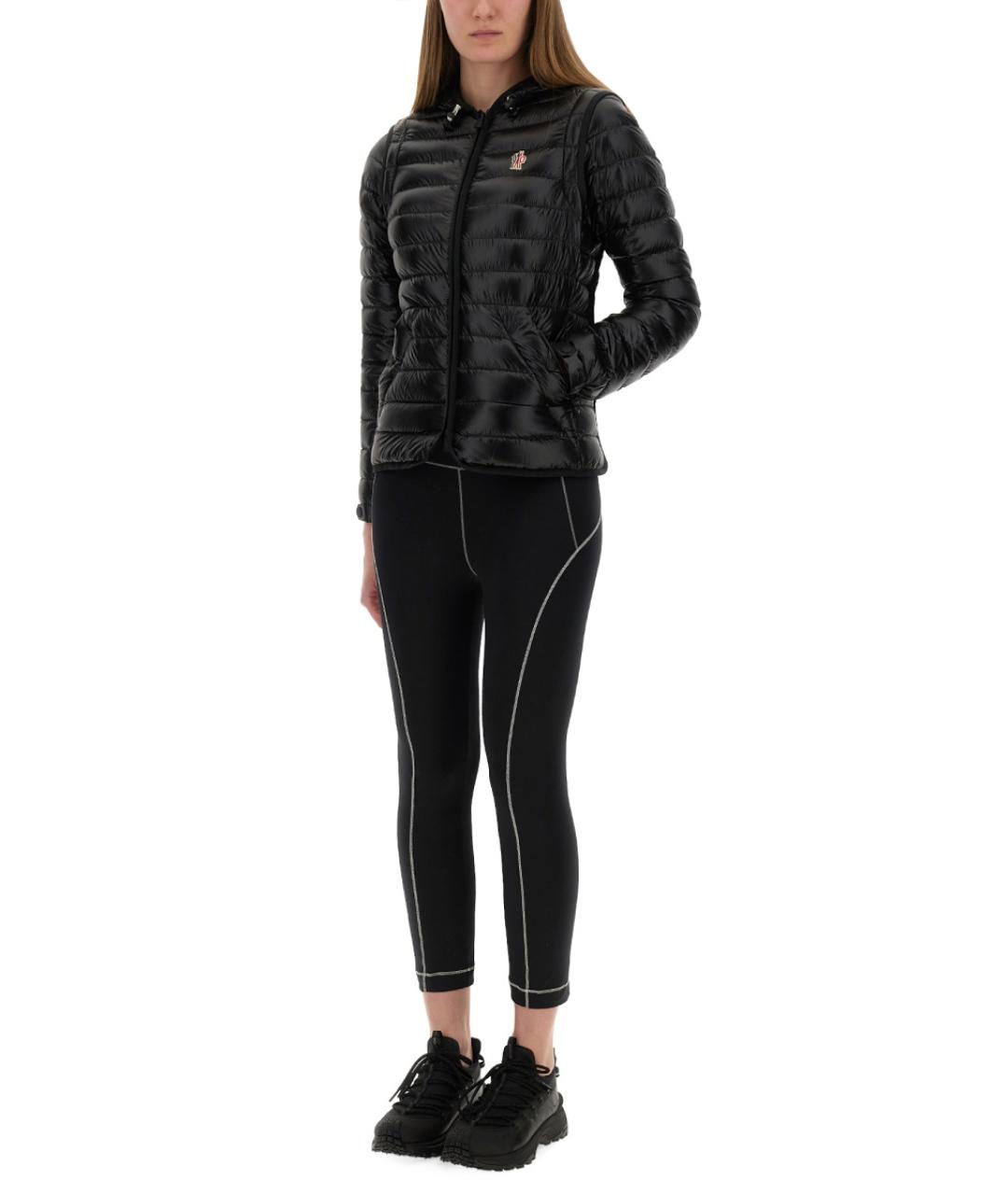 MONCLER GRENOBLE Черные полиамидовые леггинсы и велосипедки, фото 3