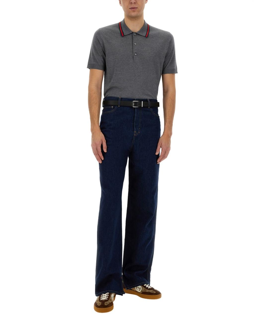 GUCCI Синие прямые джинсы, фото 3