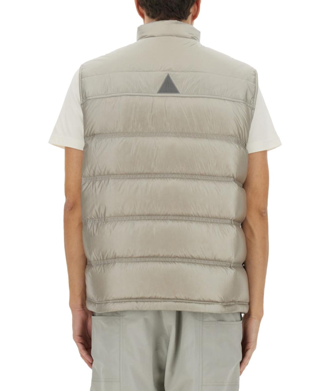 MONCLER GRENOBLE Серебрянный полиамидовый жилет, фото 4