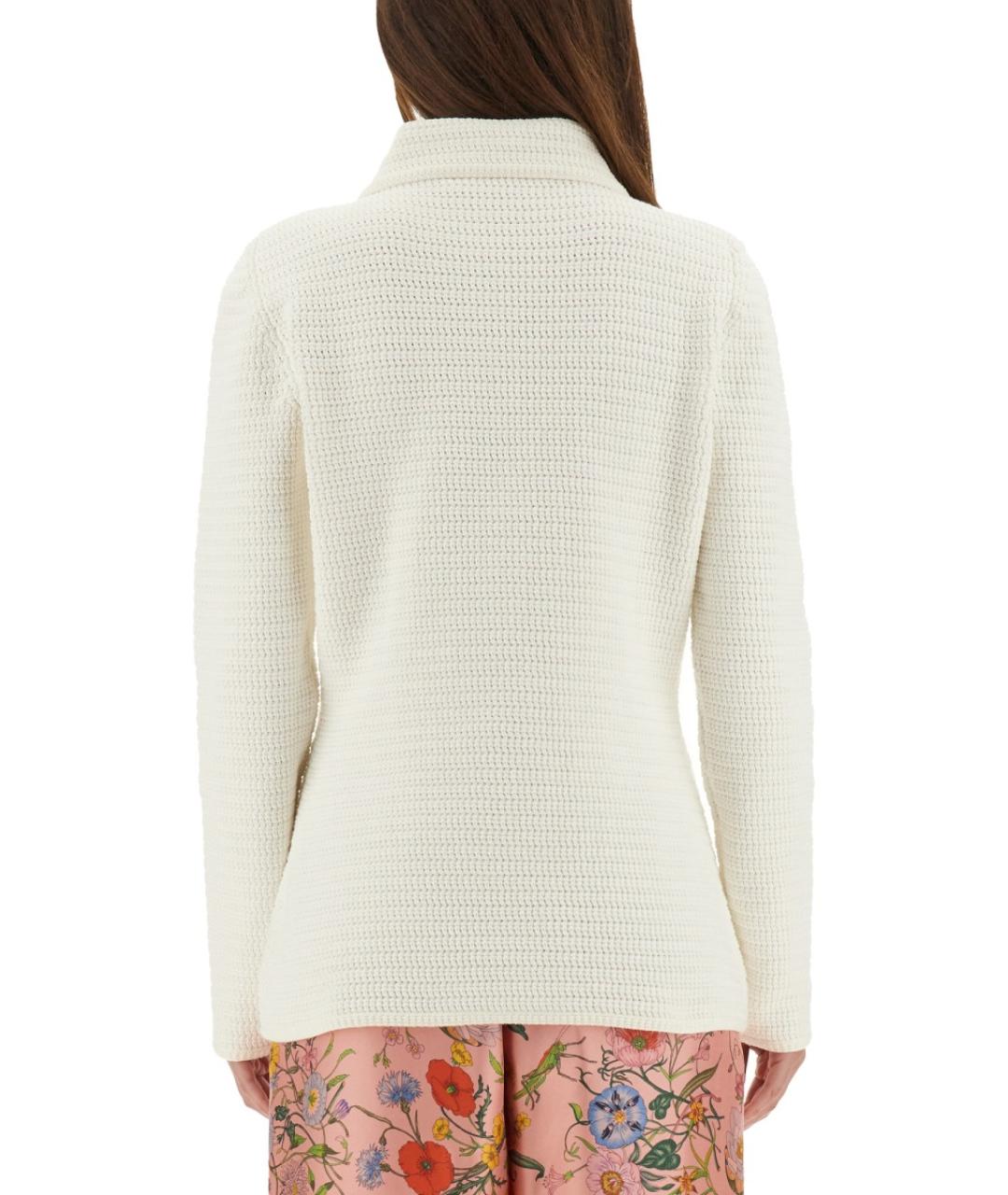 GUCCI Белый хлопковый кардиган, фото 4