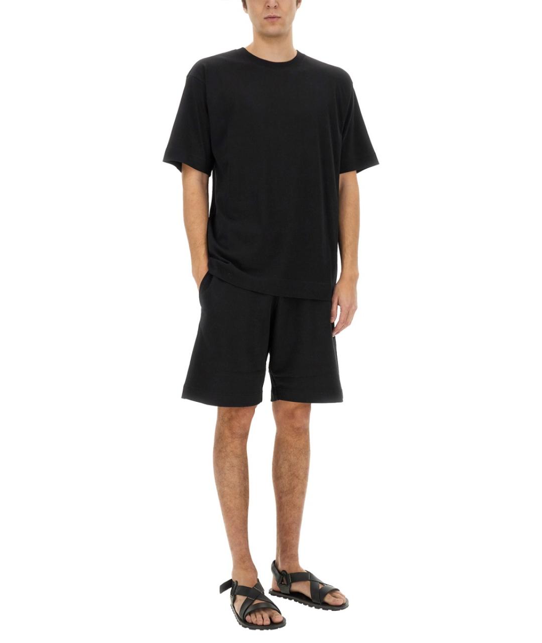 DRIES VAN NOTEN Черная хлопковая футболка, фото 2