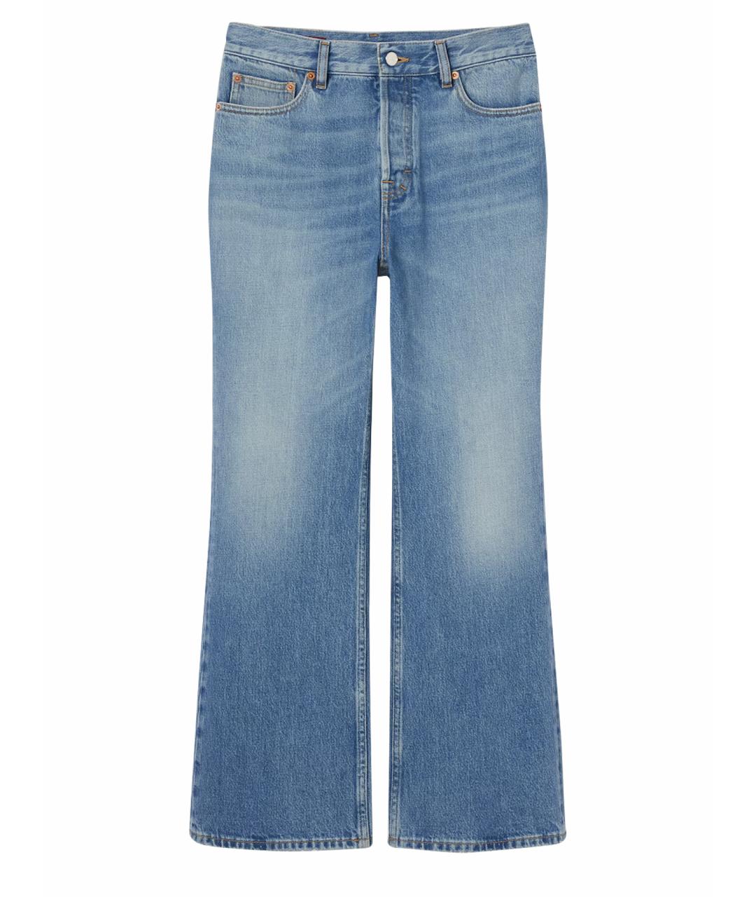 GUCCI Синие хлопковые прямые джинсы, фото 1