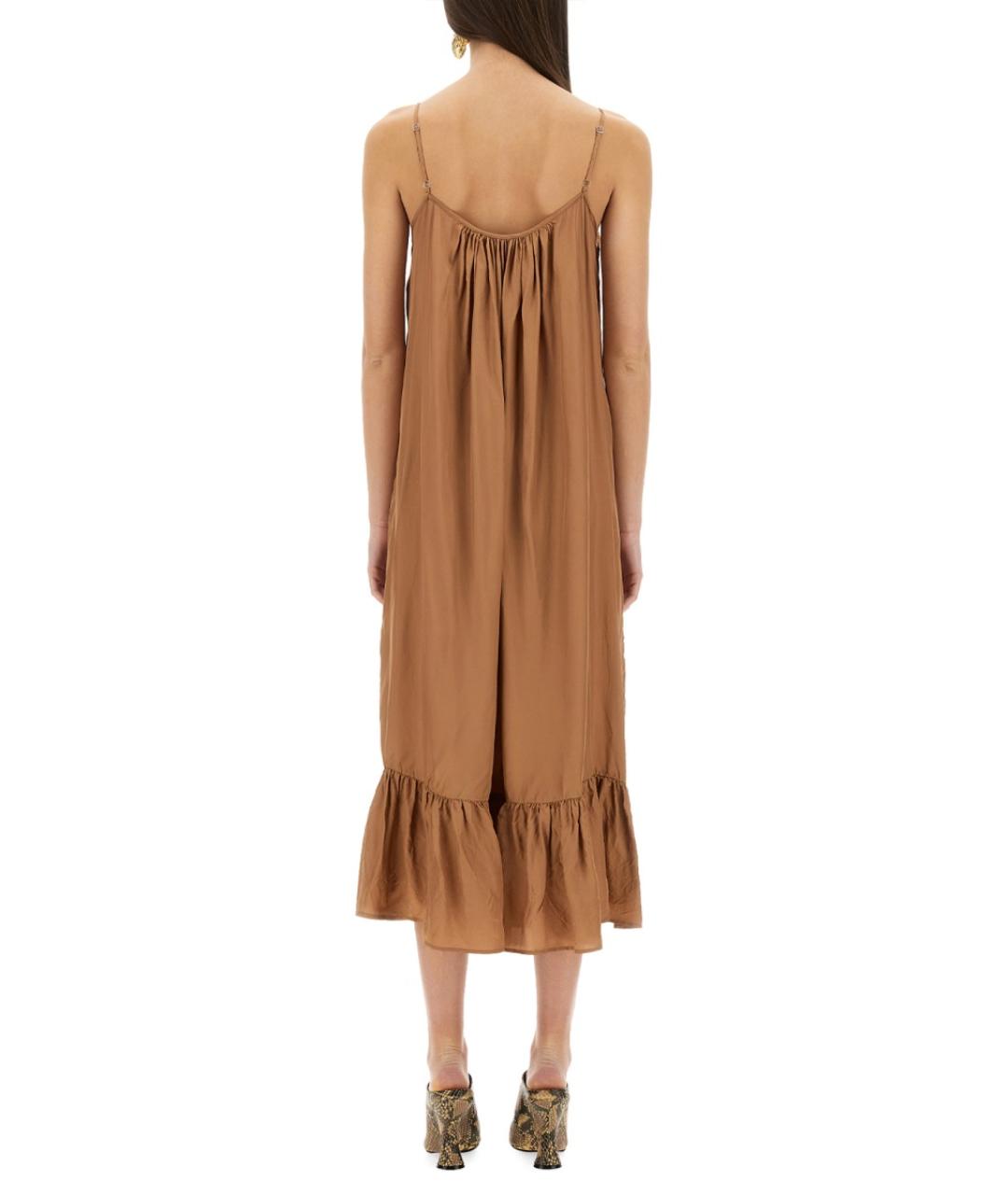 DRIES VAN NOTEN Бежевое вискозное повседневное платье, фото 4