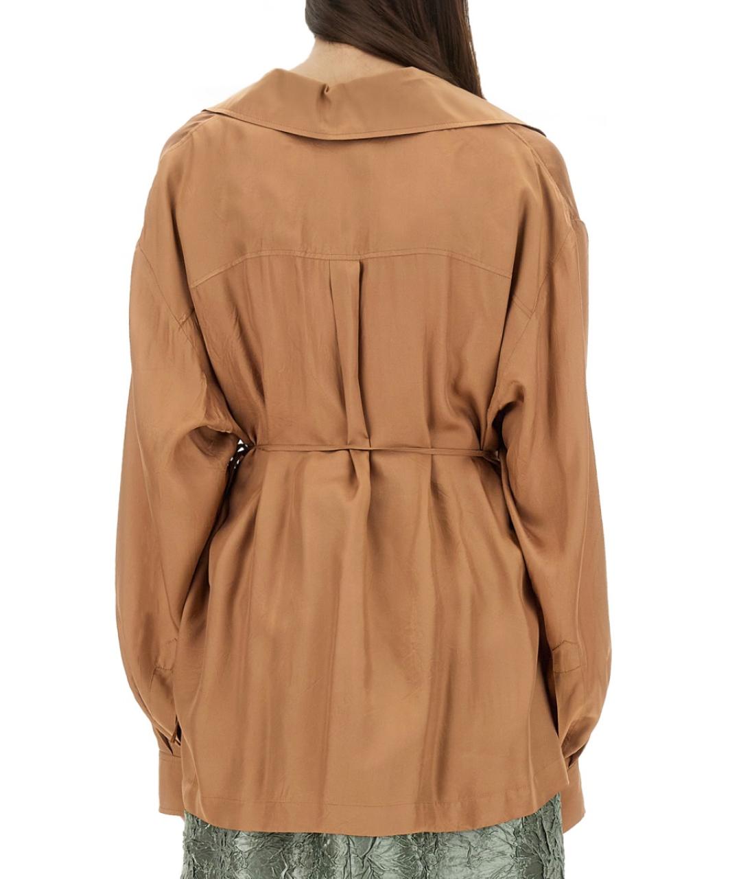 DRIES VAN NOTEN Бежевая вискозная блузы, фото 4