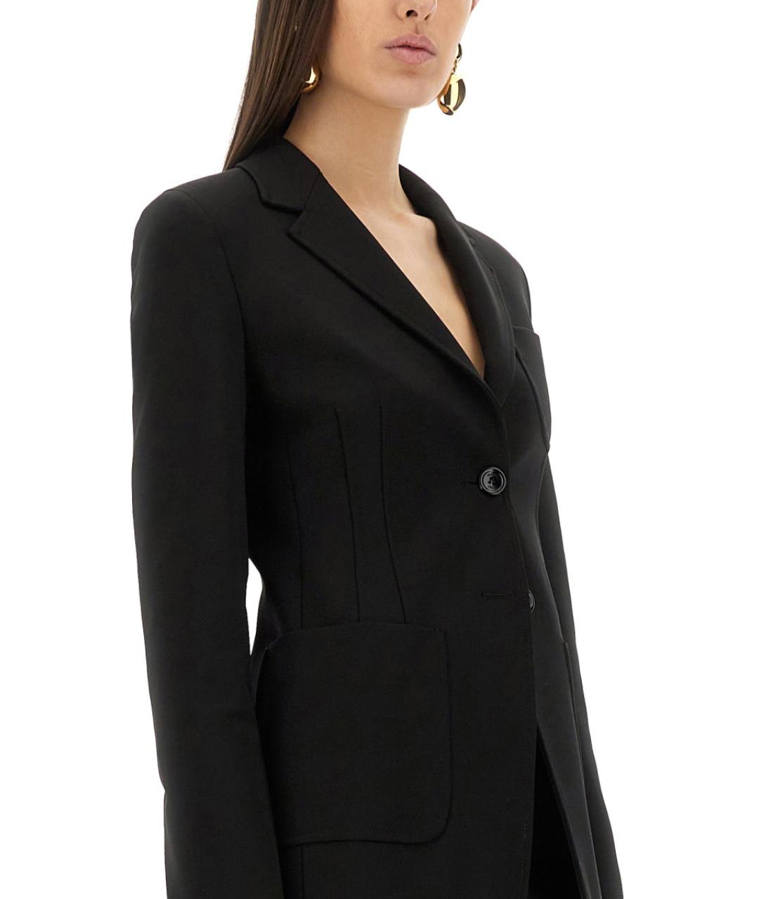MAX MARA Черный вискозный жакет/пиджак, фото 4