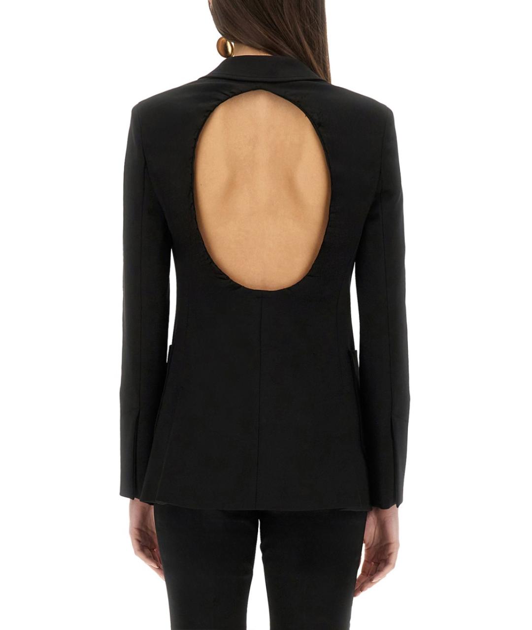 MAX MARA Черный вискозный жакет/пиджак, фото 3