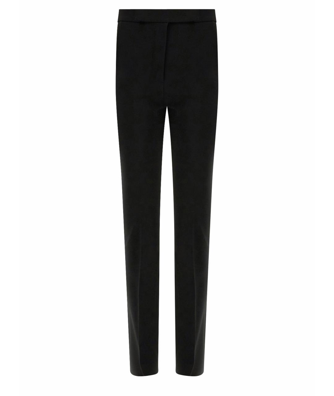 MAX MARA Черные вискозные прямые брюки, фото 1