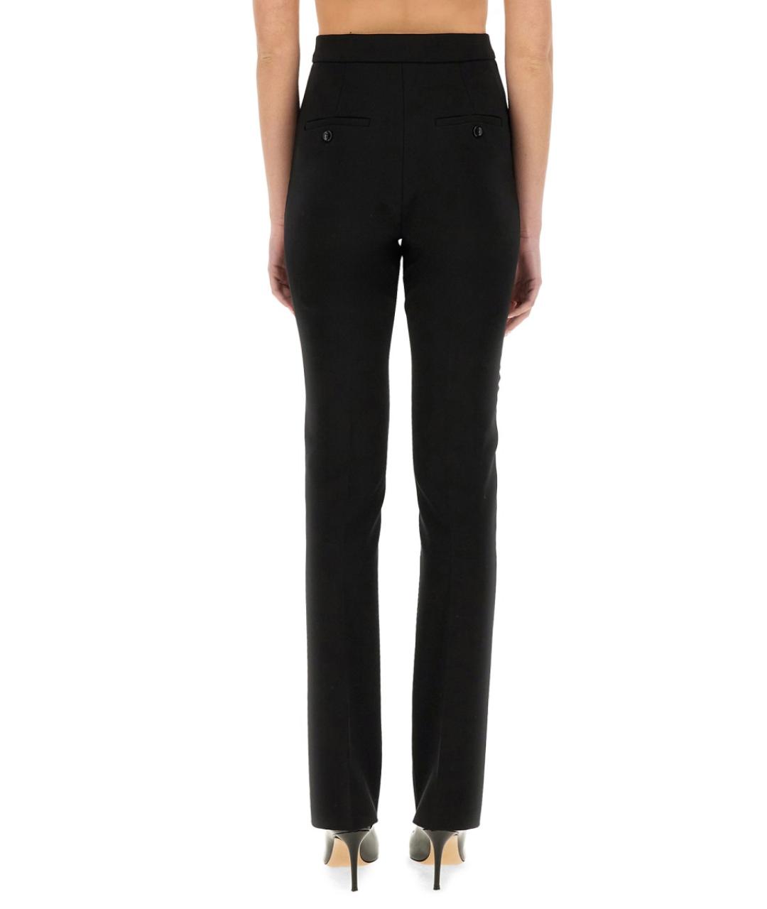 MAX MARA Черные вискозные прямые брюки, фото 3
