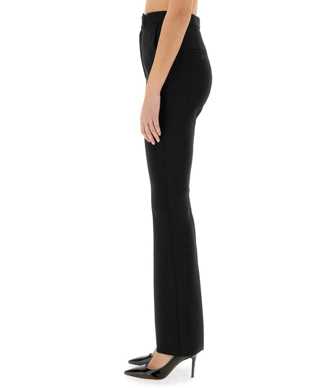 MAX MARA Черные вискозные прямые брюки, фото 4