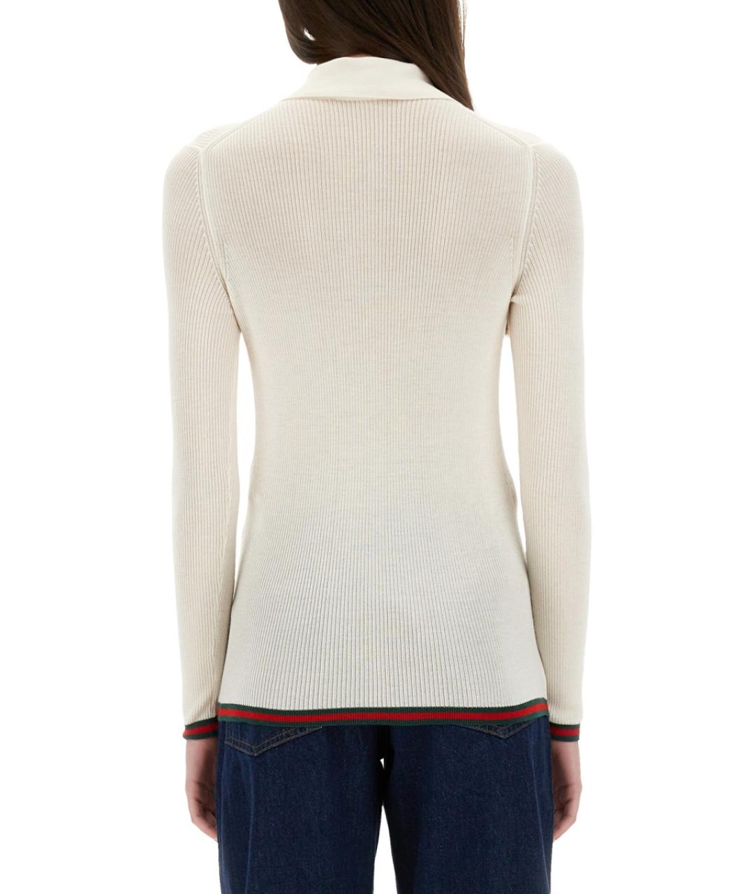 GUCCI Белый кашемировый джемпер / свитер, фото 4