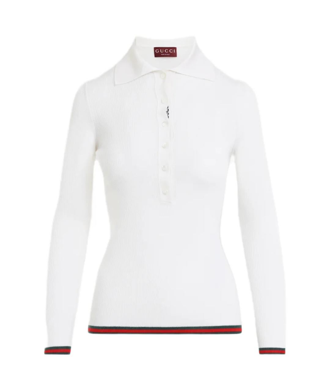 GUCCI Белый кашемировый джемпер / свитер, фото 1