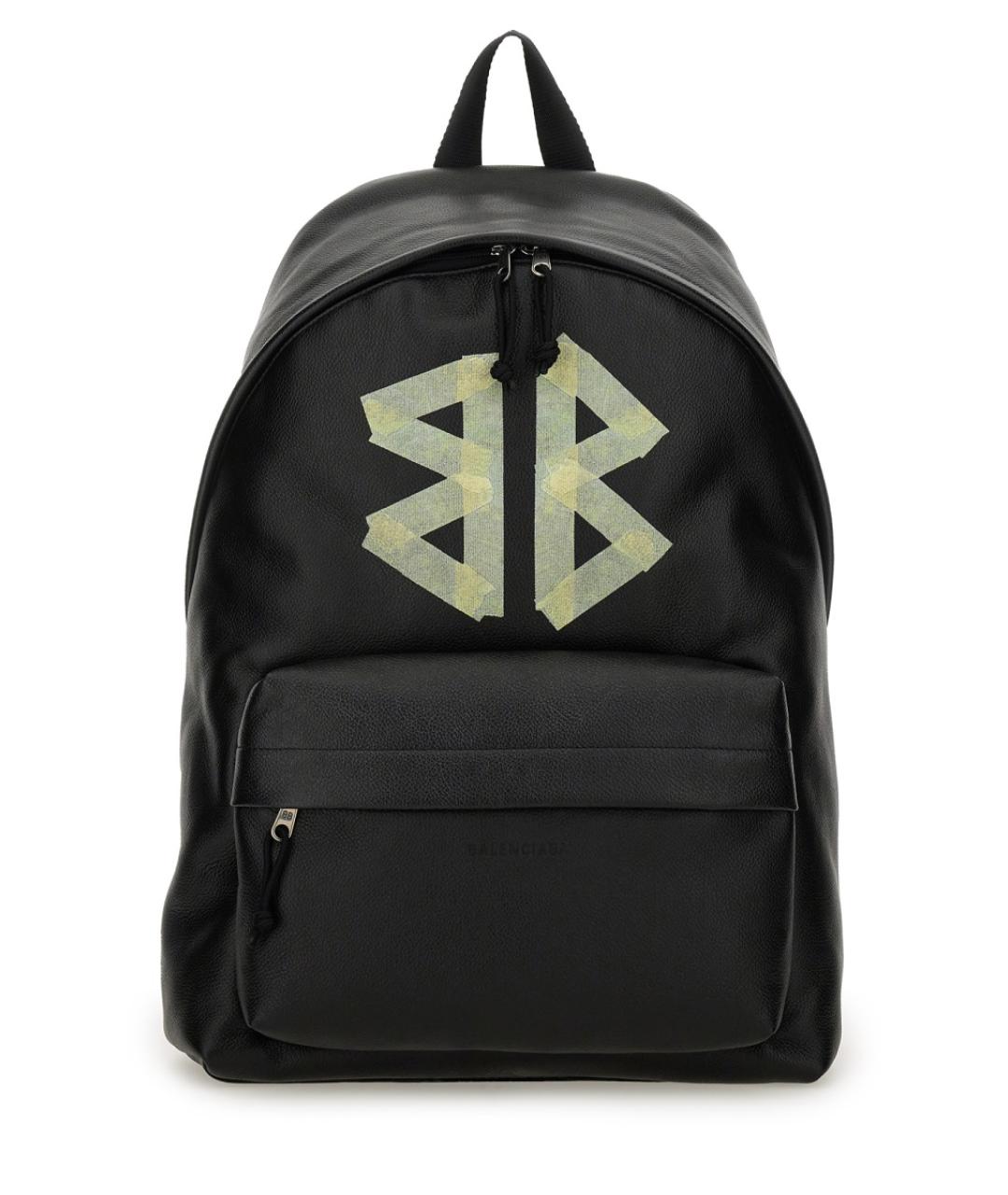 BALENCIAGA Черный кожаный рюкзак, фото 1