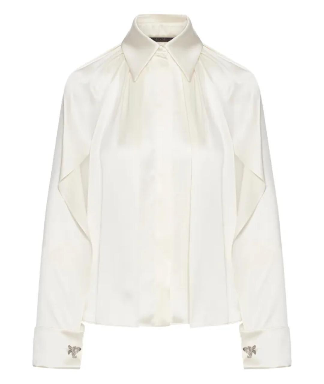 MAX MARA Белая шелковая рубашка, фото 1