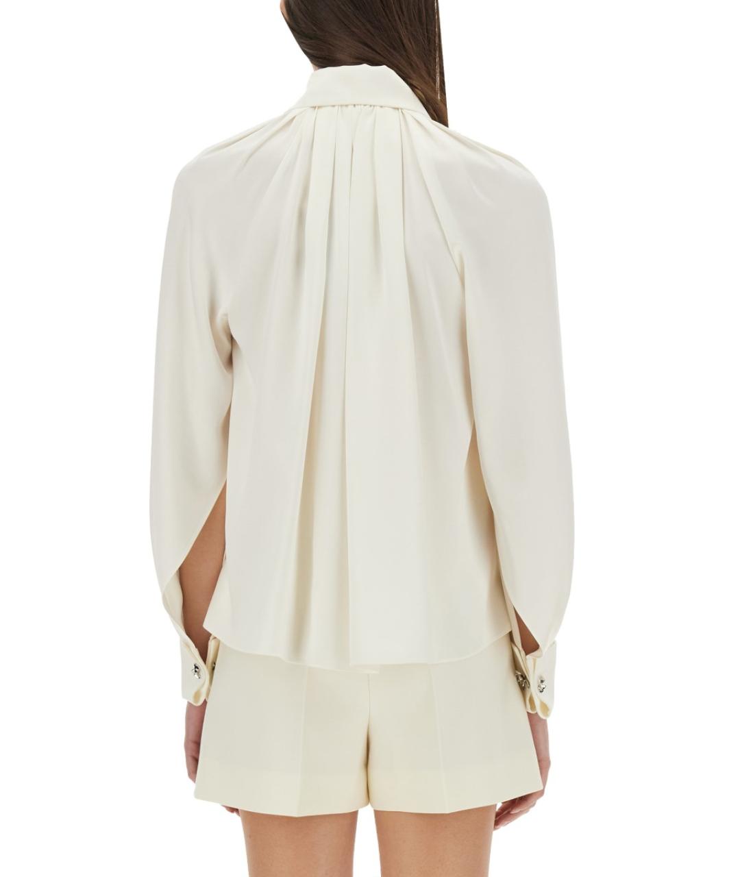 MAX MARA Белая шелковая рубашка, фото 4