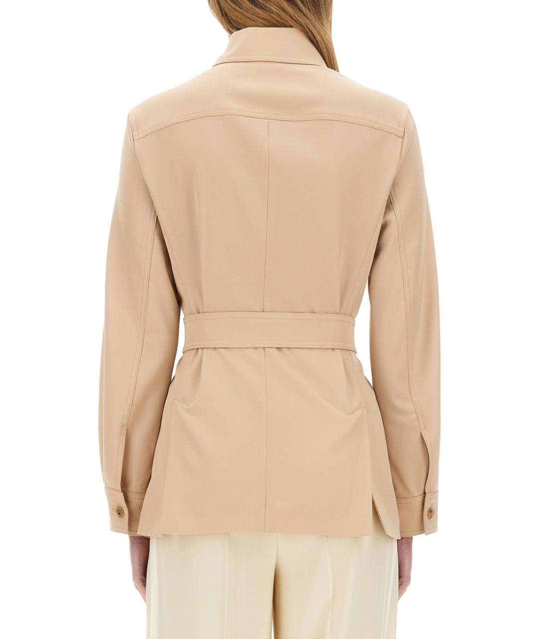 MAX MARA Бежевый шерстяной жакет/пиджак, фото 4