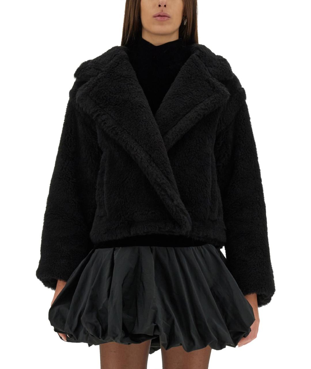 MAX MARA Черный шерстяной тренч/плащ, фото 2