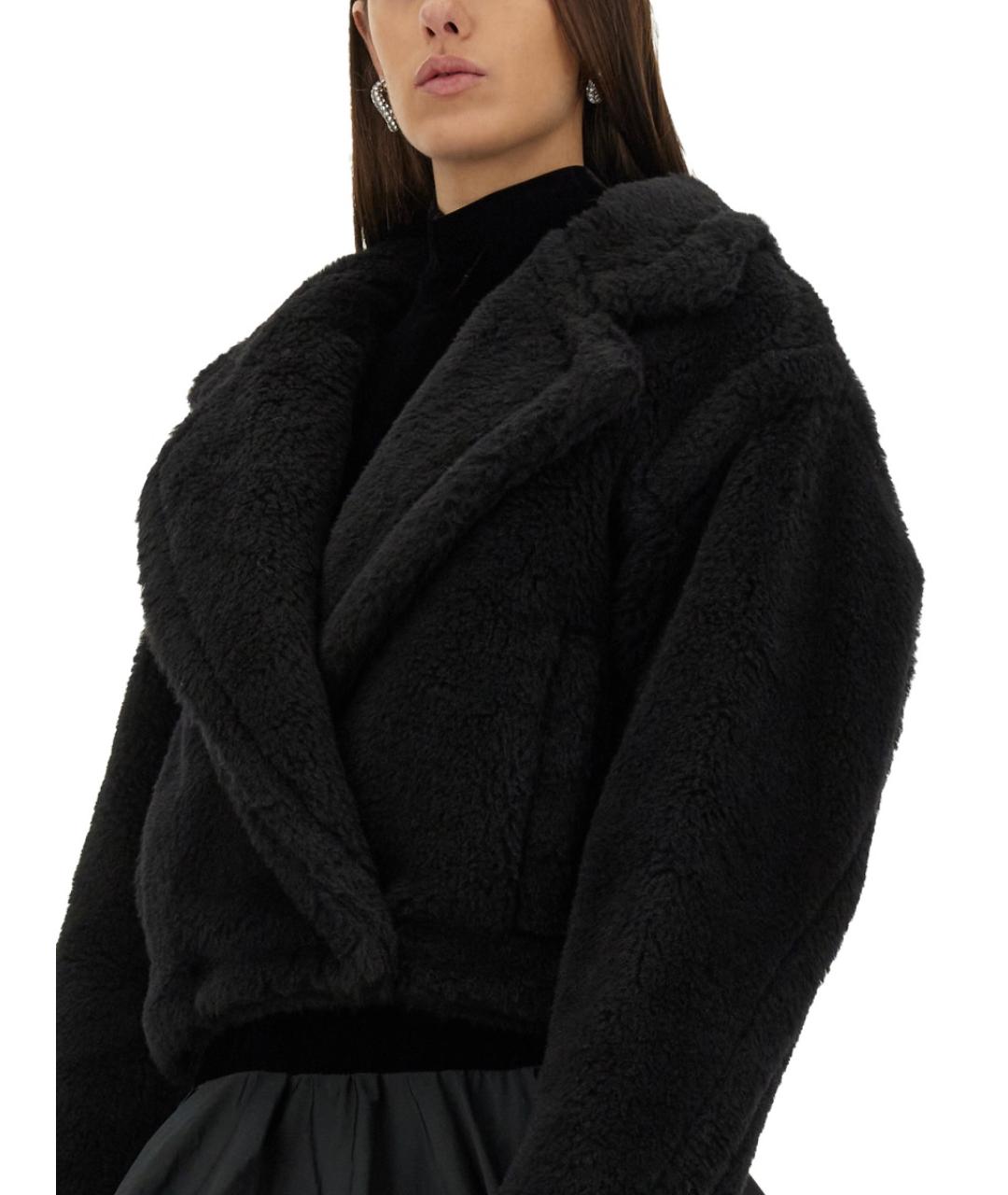 MAX MARA Черный шерстяной тренч/плащ, фото 5