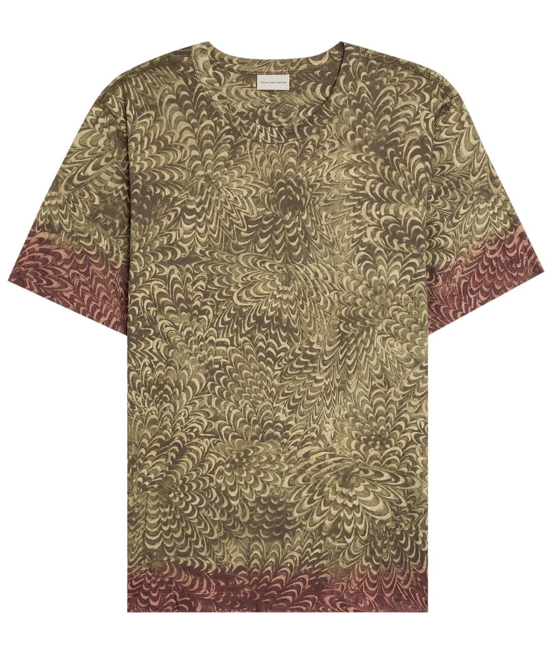 DRIES VAN NOTEN Мульти хлопковая футболка, фото 1