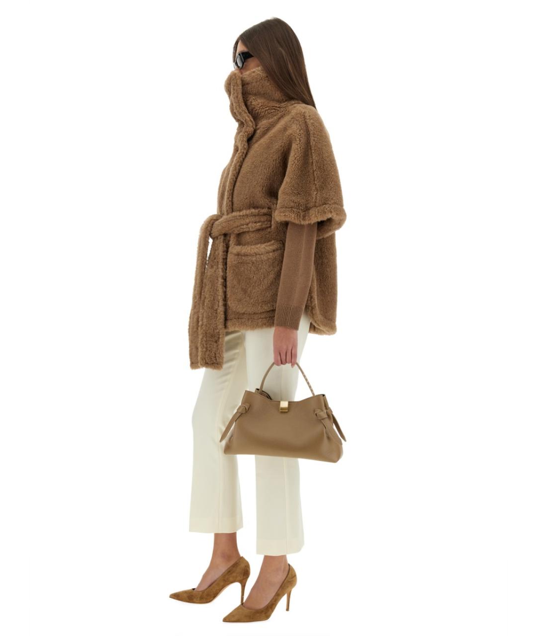 MAX MARA Бежевый шерстяной шарф, фото 3