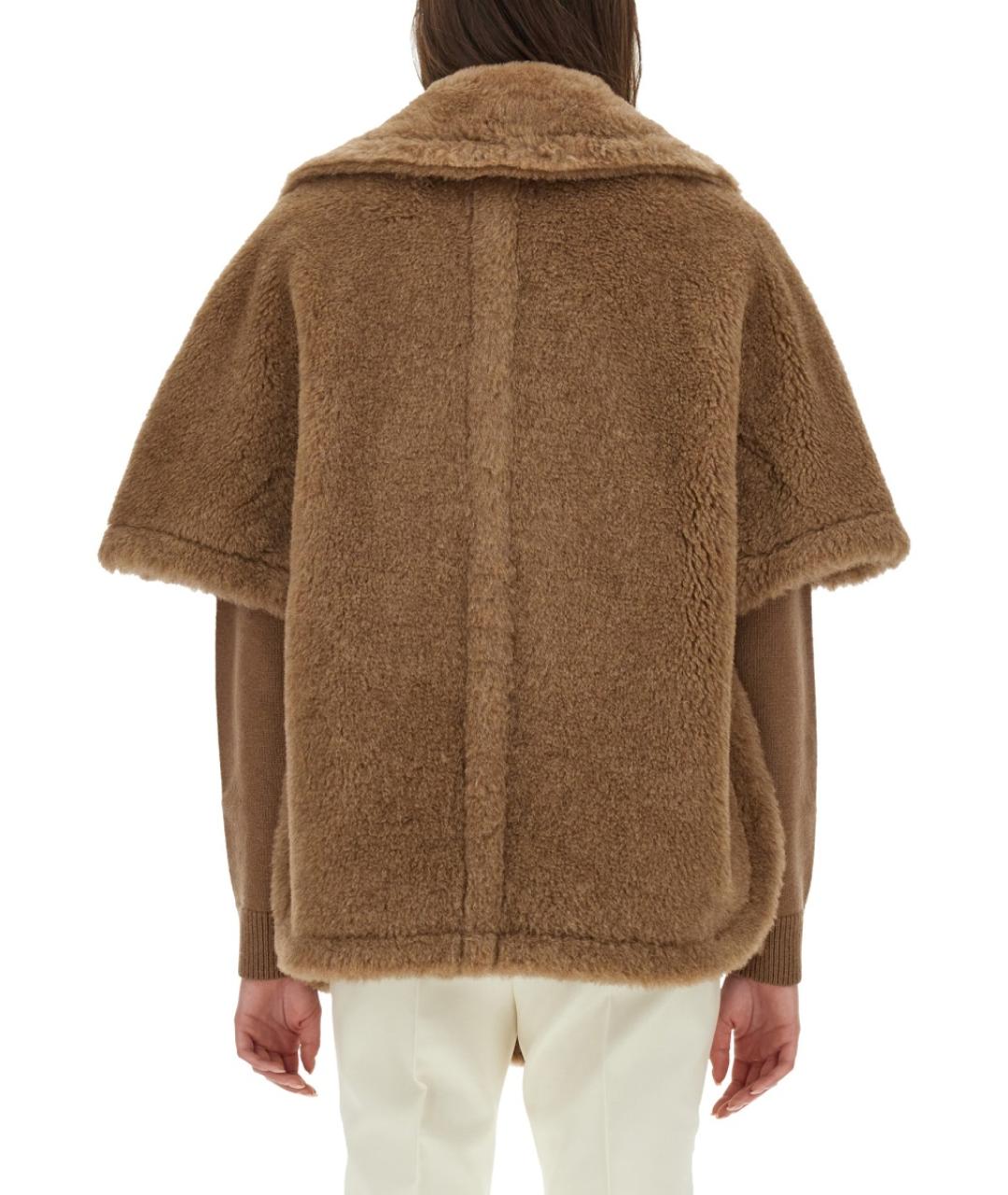 MAX MARA Бежевый шерстяной шарф, фото 4