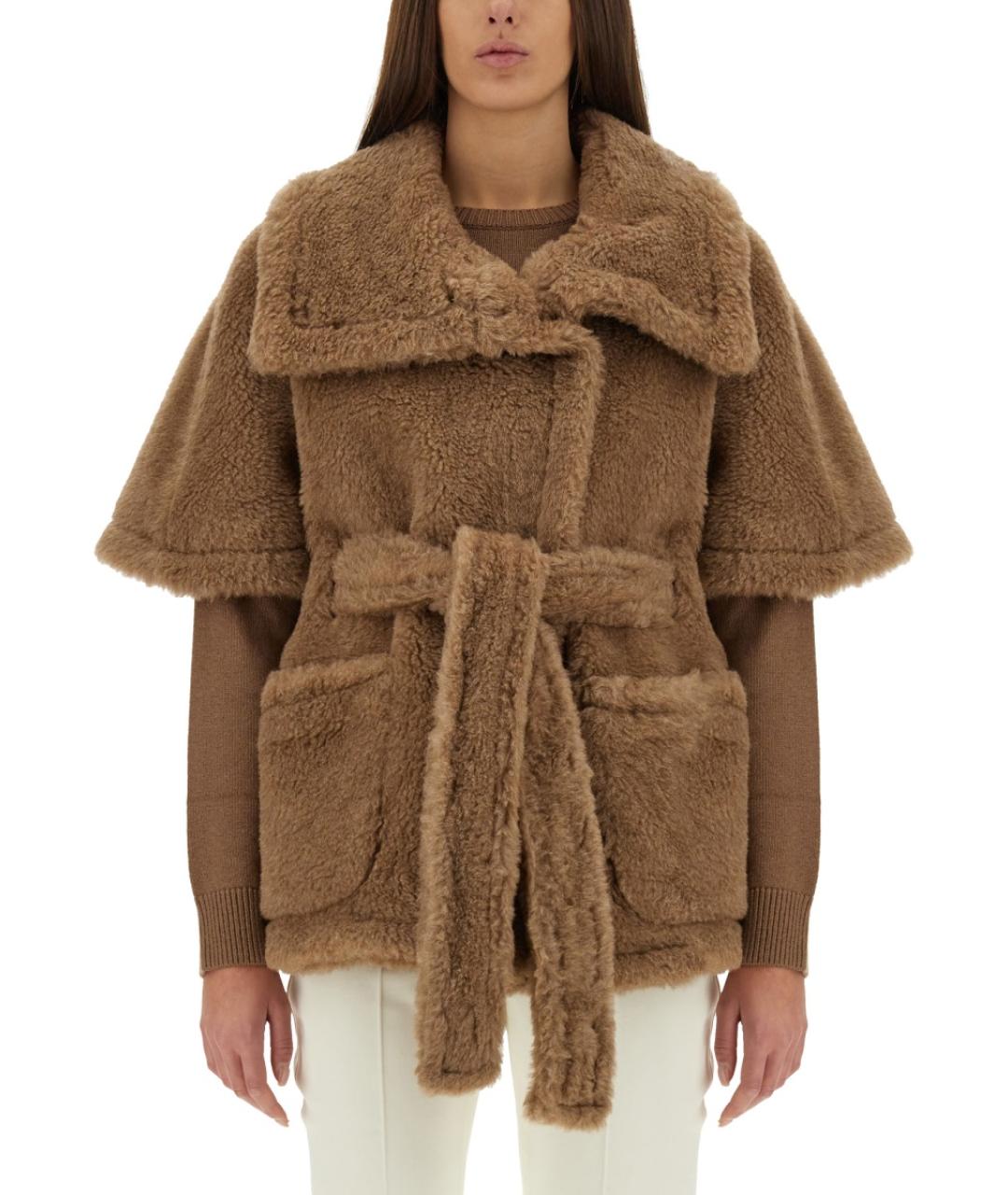 MAX MARA Бежевый шерстяной шарф, фото 2