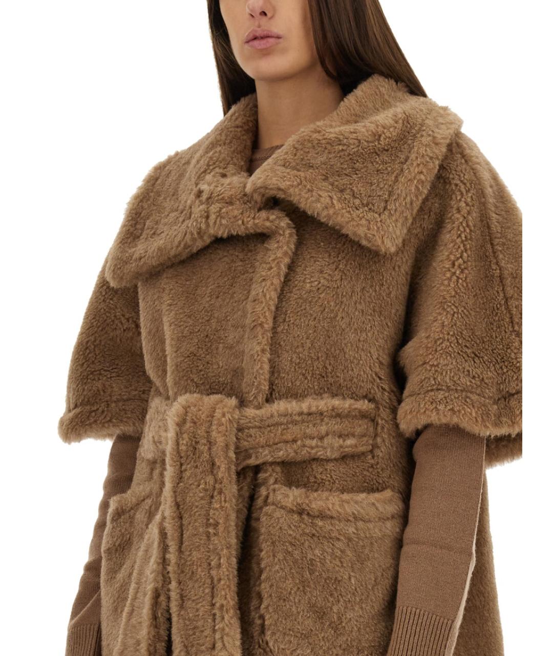 MAX MARA Бежевый шерстяной шарф, фото 5