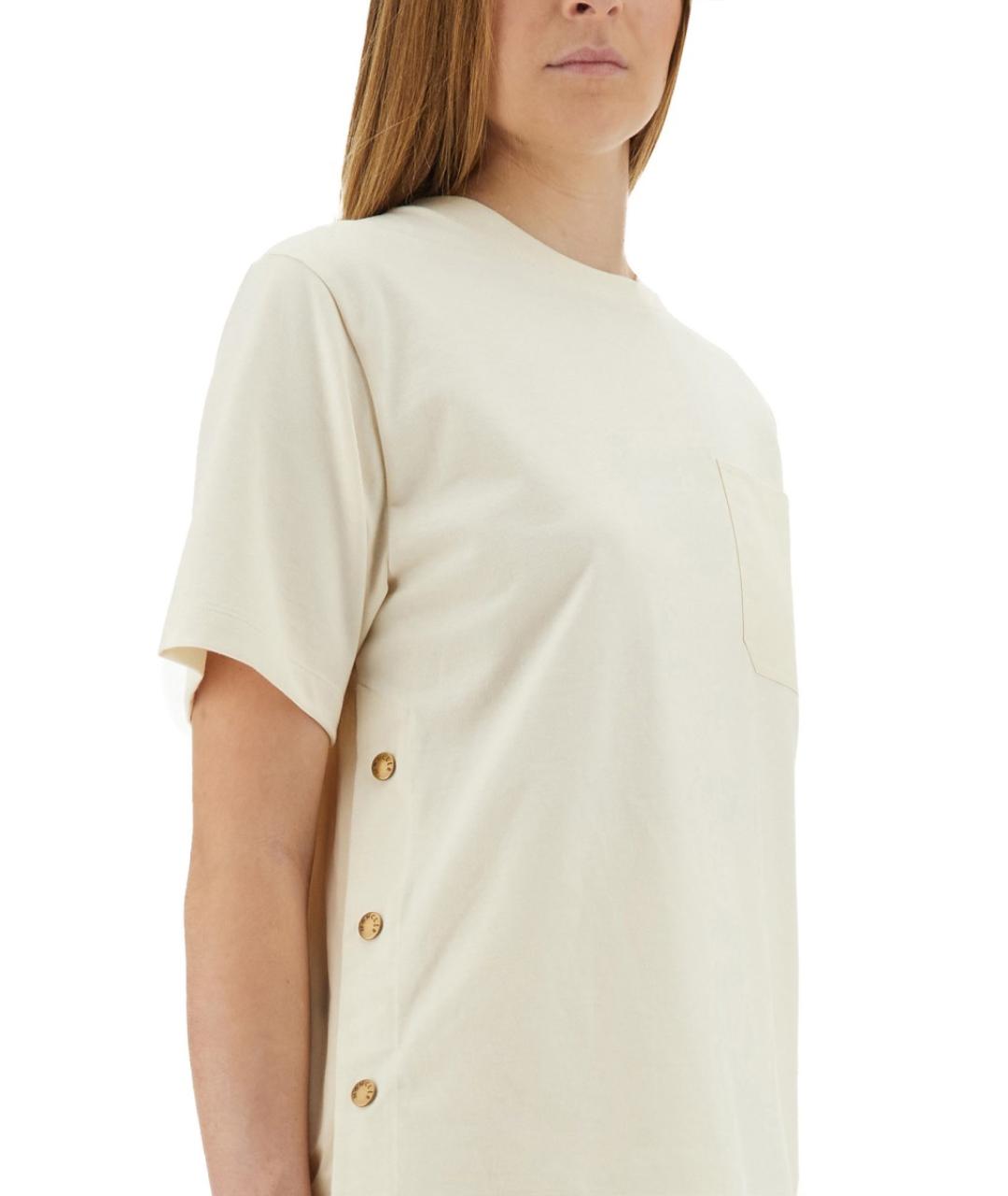 MONCLER Белая хлопковая футболка, фото 5