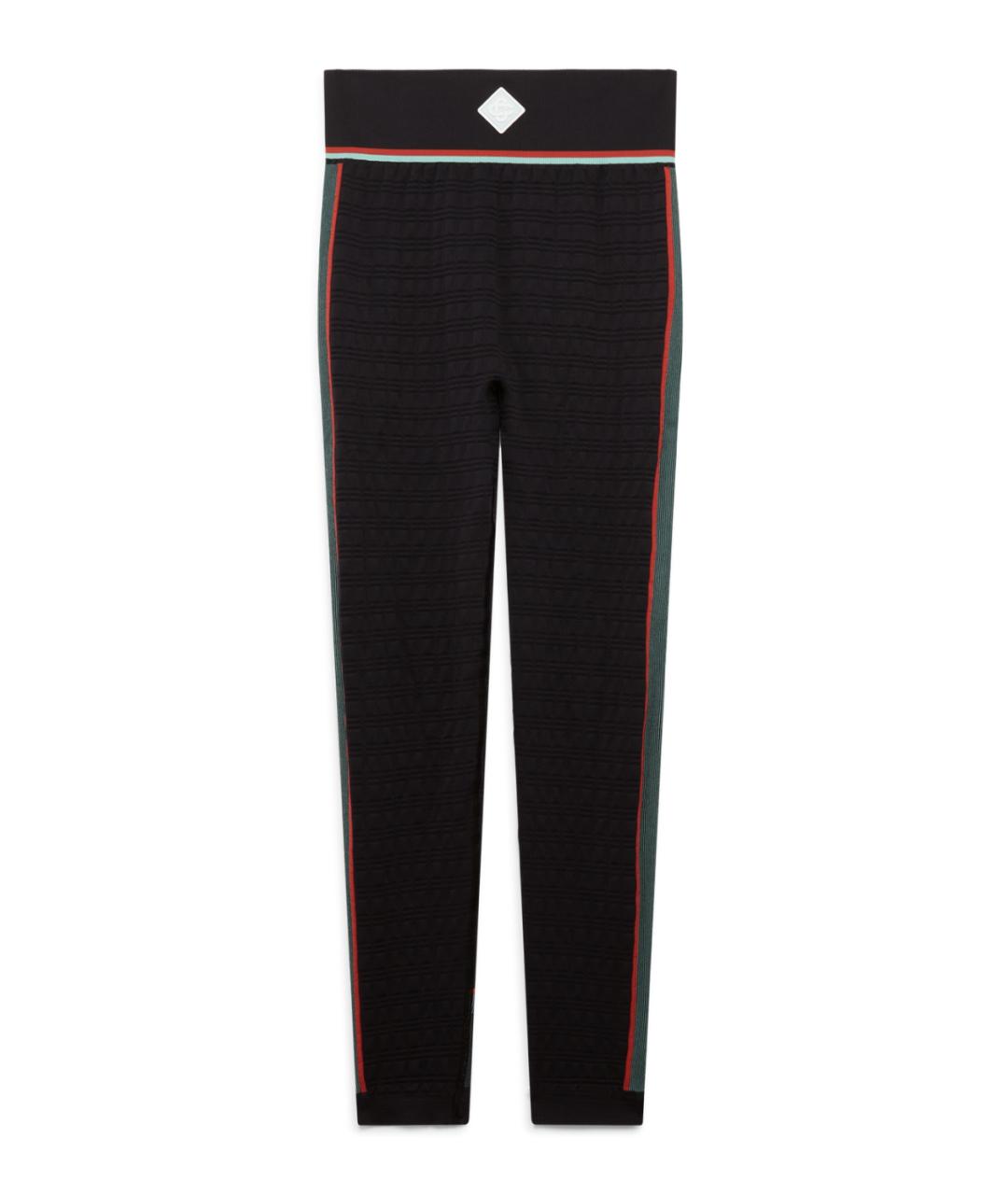 CASABLANCA Черные полиамидовые прямые брюки, фото 1