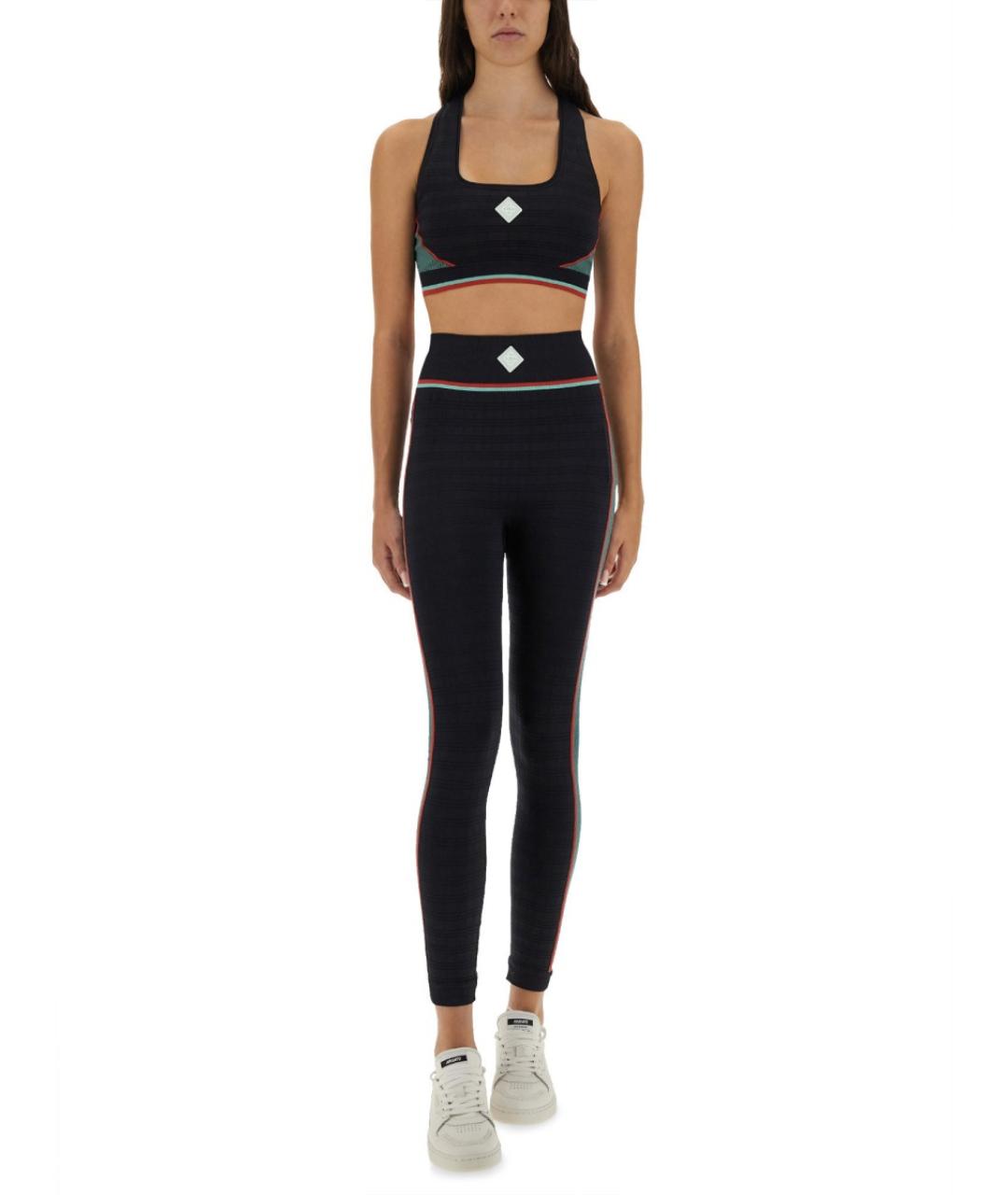 CASABLANCA Черные полиамидовые прямые брюки, фото 3