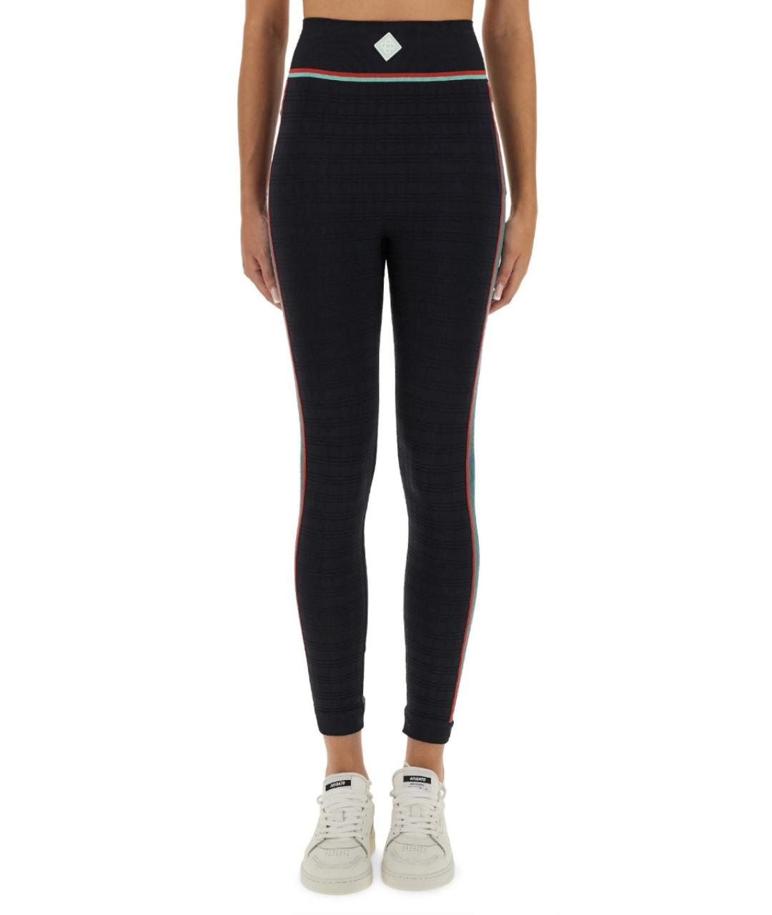 CASABLANCA Черные полиамидовые прямые брюки, фото 2