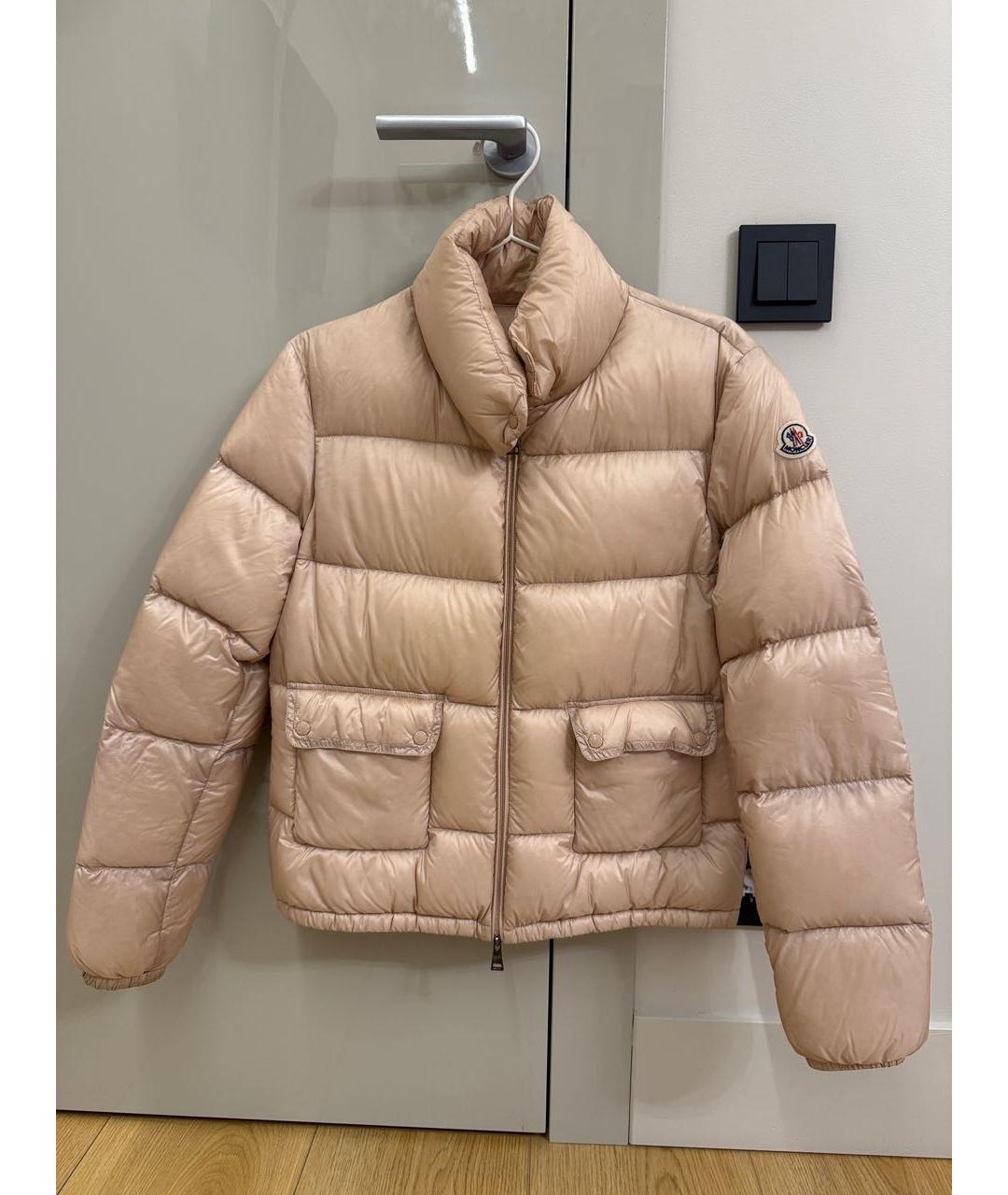 MONCLER Бежевая синтетическая куртка, фото 5