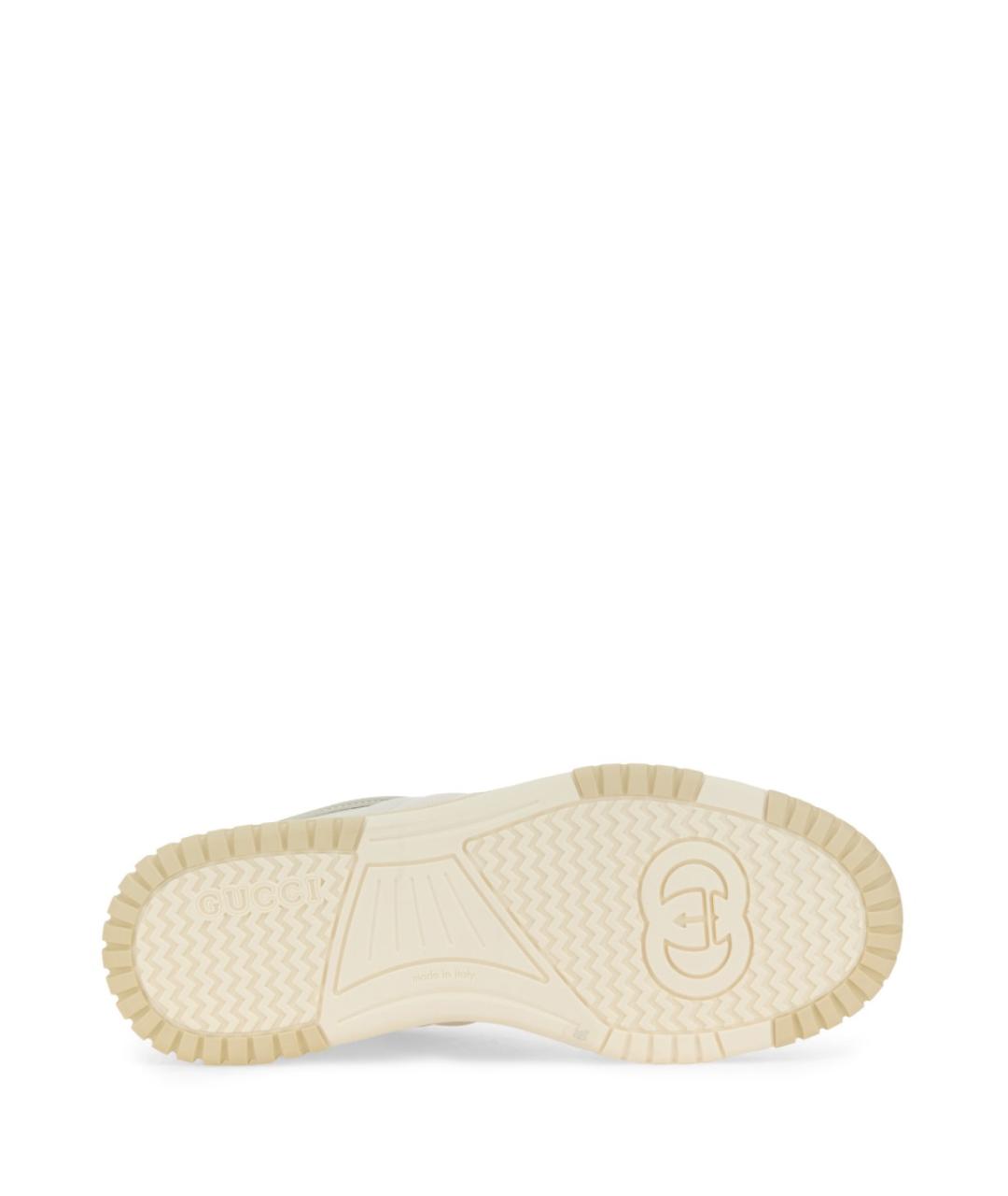 GUCCI Белые кожаные кроссовки, фото 5
